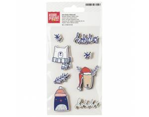 Naljepnice ukrasne drvene pk16 Winter Time Knorr Prandel 21-8001334 blister!!