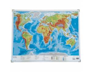 Mapa stolna Svijeta obostrana 64x49cm plastificirana Trsat