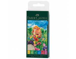 Set Pitt artist brush B  6boja Springtime Faber-Castell 167177 blister