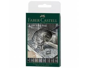 Set Pitt artist pk8  Gray&Black Faber-Castell 167171 blister