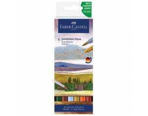 Marker obostrani akvarel  6boja Tuscany Goldfaber Faber-Castell 164521 sortirano blister