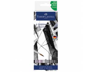 Marker obostrani akvarel  6boja Shades of grey Goldfaber Faber-Castell 164522 sivi blister