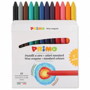 Boje voštane 12boja kartonska kutija Primo 0501PC12E blister