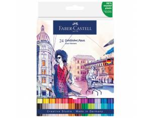 Marker obostrani akvarel 24boje Goldfaber Faber-Castell 164624 sortirano blister