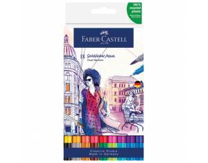 Marker obostrani akvarel 18boja Goldfaber Faber-Castell 164618 sortirano blister