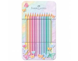 Boje drvene  12boja metalna kutija Sparkle pastel Faber-Castell 201910