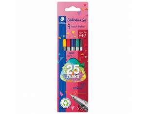 Flomaster fineliner 0,3 mm pk4+1 gratis Triplus 25 years Staedtler 334 BK5 TA blister!!