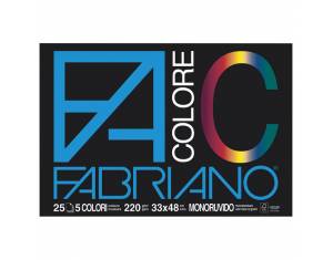 Papir u boji A3+ 220g u bloku pk25 Bristol Colore Fabriano sortirano