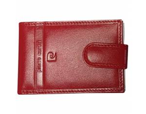 Etui za kartice/vizitke s gumbom koža Pierre Cardin 2127LB01 crveni