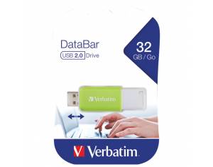 Memorija USB 32GB 2.0 DataBar Verbatim 49454 zelena blister