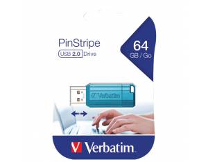 Memorija USB 64GB 2.0 PinStripe Verbatim 49961 plava blister