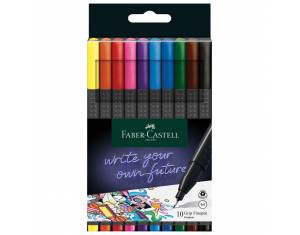 Flomaster fineliner 0,4mm Grip 10boja Faber Castell 151610 sortirano blister