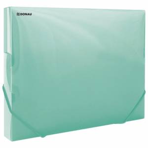 Mapa s gumicom hrbat-30 mm A4 pp Donau 8545002PL-06 prozirno mat zelena