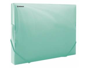 Mapa s gumicom hrbat-30 mm A4 pp Donau 8545002PL-06 prozirno mat zelena