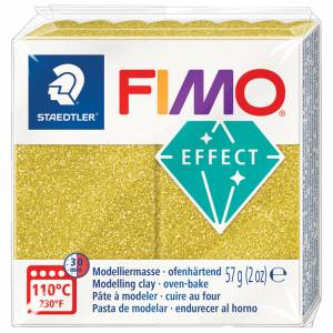Masa za modeliranje 57g Fimo Effect Glitter Staedtler 8010-112 glitter zlatna