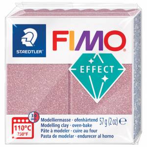 Masa za modeliranje 57g Fimo Effect Glitter Staedtler 8010-212 glitter zlatno-roza
