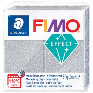 Masa za modeliranje 57g Fimo Effect Glitter Staedtler 8010-812 glitter srebrna
