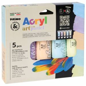 Boja akrilna 75ml pvc tuba 5boja Primo 4212TATM5PAST