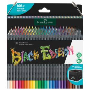 Boje drvene 100boja trokutaste Black Edition Faber Castell 116411 blister