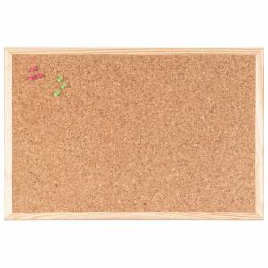 Ploča pluto 120x90 cm obostrana drveni okvir Bi-Office