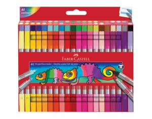 Flomaster školski  40boja obostrani Faber Castell 151140 blister