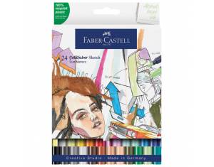 Marker obostrani Sketch 24boje Goldfaber Faber Castell 164724 sortirano blister