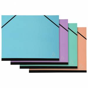 Mapa papirnata premazana-sa gumicom 28x38 cm(B4) Aquarel Exacompta 25660E sort