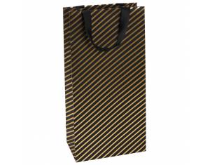 Vrećice ukrasne-2 boce 18x36x10,5 cm  Stewo 6259 70 crno zlatna blister