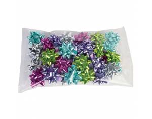 Mašna ukrasna samoljepljiva 75 mm Mexico metallic pastel Prasent 78840-098 sortirano