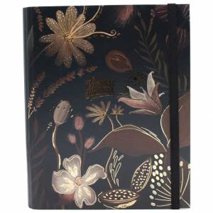 Organizer 18x23 cm 108L spiralni s gumicom Black/Gold Marker 1791