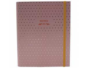 Blok kolegij B5 crte 96L s gumicom Dots 4 Marker svijetlorozi 1784