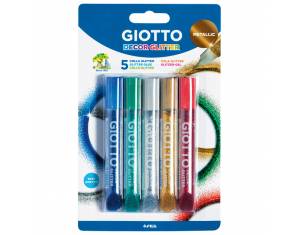 Ljepilo glitter 10,5mlx5boja Giotto Metallic Fila 5451 blister