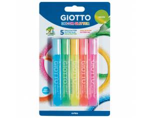 Ljepilo glitter 10,5mlx5boja Giotto Neon Fila 5453 blister