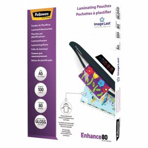 Folija za plastificiranje 80my A5 sjajna pk100 ImageLast Fellowes 5306002
