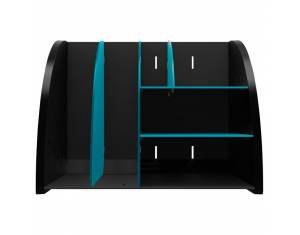 Organizer stolni sa 6 pretinaca pvc Neo-Deco Exacompta 394505D crna/svijetloplava