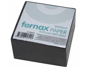 Papir za kocku 9x9x5cm ljepljeni Fornax crni