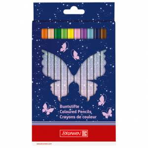 Boje drvene 12boja Jumbo trokutaste Butterfly Brunnen 10-29856 322 blister