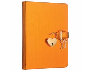 Dnevnik s ključem čisti 160L Hush-Hush Marker metalik narančasti 4401