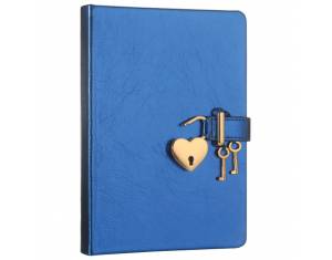 Dnevnik s ključem čisti 160L Hush-Hush Marker metalik plavi 4402