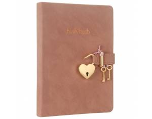 Dnevnik s ključem crte 160L Hush-Hush Marker rozi 1333