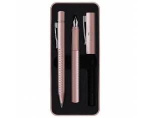 Garnitura olovka kemijska+nalivpero Grip 2011 Classic u met.kut. Faber Castell 201539 roza