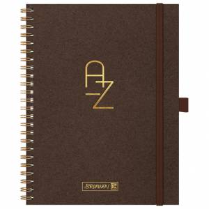 Adresar telefonski 160x210 mm A-Z spiralni s gumicom Brunnen 10-6455073 smeđi!!