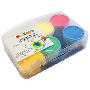 Boja tempera za ruke 100g u čaši 4boje za tekstil+pribor Primo 228TXD100!!