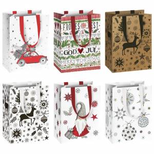 Vrećice ukrasne 10x14x8 cm novogodišnje Stewo 5384 70 sortirano