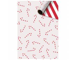 Papir ukrasni rola 70x200 cm obostrani novogodišnji Candy cane  Stewo 5251 50