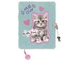 Dnevnik s ključem A5 96L My Little Friend Mint Cat 3833