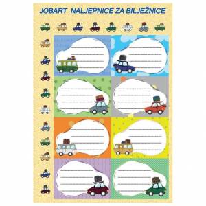 Etikete školske 8/1x5 Auti 60531 sortirano