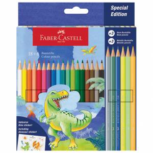 Boje drvene 18boja +6boja drvene Dino Faber Castell 111222 blister