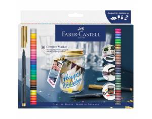 Marker permanentni 1-2 mm pk30 Faber Castell 160730 sortirano blister