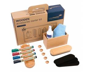 Set pribora za bijelu ploču 17 dijelova Legamaster 7-125600 drveni